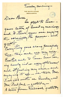 Letter from Madge Gates Wallace to Bess W. Truman