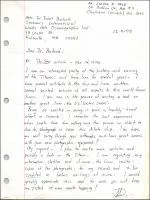 Correspondence: Handwritten letter from Mr. Steven R. Page to Dr. Robert Ballard (WHOI - Senior Scientist Head, Deep Submergence Laboratory).