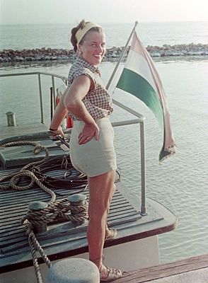 Leisurely Boating in Hungary, 1955