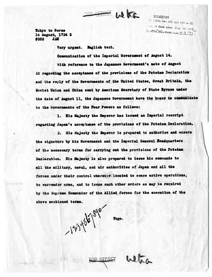 Telegram from Tokyo, Japan to Berne, Switzerland