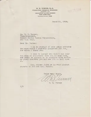 Letters Received to H.H. Barker, March 21, 1929