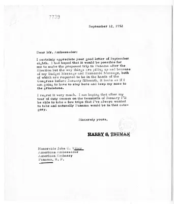 Correspondence Between President Harry S. Truman and John C. Wiley