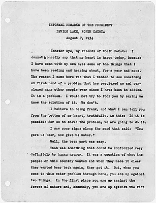 Informal remarks of the President at Devils Lake, North Dakota
