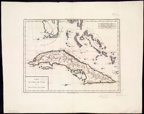 Carte de l'Isle de Cuba et des Isles Lucayes