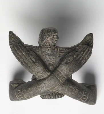 Bronze mount from a "Shawabty Bundle": Crossed Arms