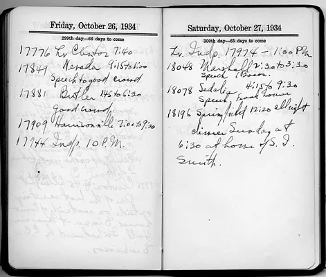 Diary Appointment Book of Harry S. Truman