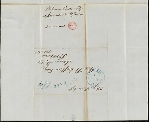 William Cutter to George Coffin, 21 January 1845