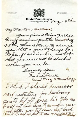 Letter from Nellie Rugg to Bess Wallace