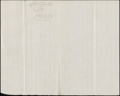 S. H. Blake to W. A. Harrington, 9 July 1857