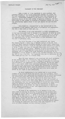 Press Release, Statement by the President