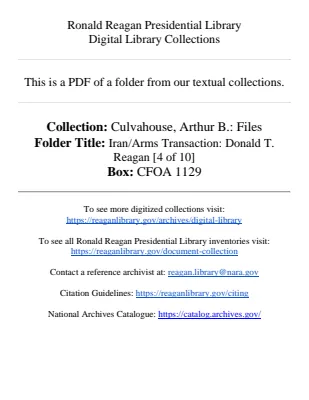 Iran/Arms Transaction: Donald T. Regan (4)