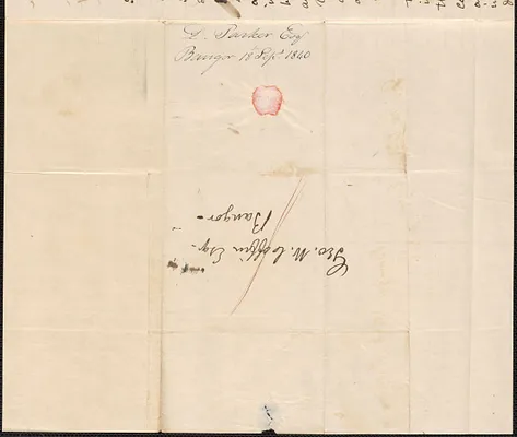 D. Parker to George Coffin, 18 September 1840