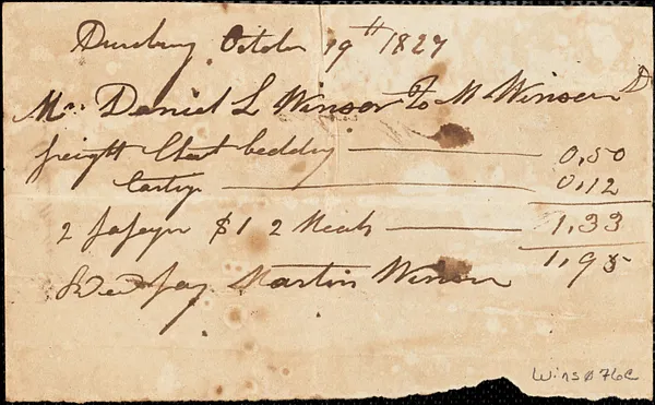 Miscellaneous household receipts