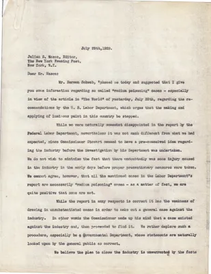 Letters Sent to Julian S. Mason, July 29, 1929