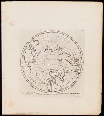 A map of the countries situate about the North Pole as far as the 50th. degree of north latitude