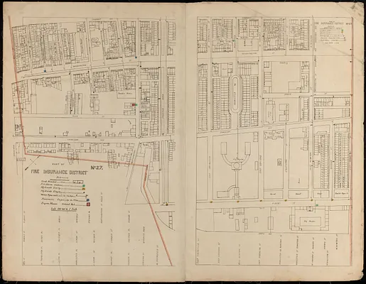 Fire insurance district atlas showing the fire insurance districts of the city of Boston