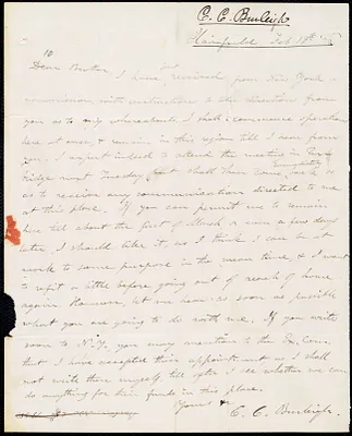 Letter from Charles Calistus Burleigh, Plairfield, to Amos Augustus Phelps, Feb 28th '36