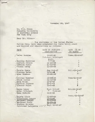 Letters Sent to Dr. F.B. Flinn [Dr. Frederick B. Flinn], November 28, 1947