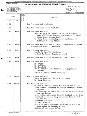 President Gerald R. Ford's Daily Diary, May 07, 1975