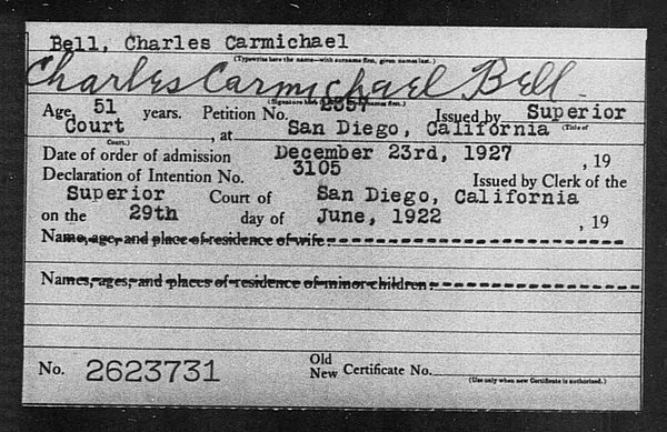 Bell, Charles Carmichael - 1927