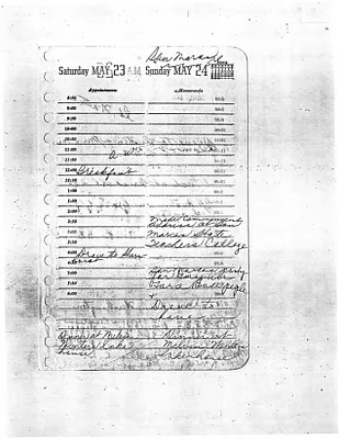 Lyndon Johnson's 1959 Desk Diary, beginning 5/23/1959