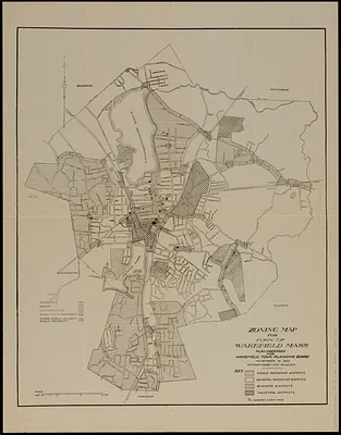 Zoning map for town of Wakefield Mass.