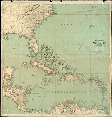 Map of the West Indies