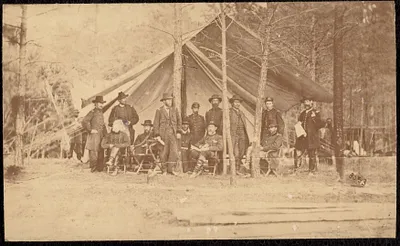 General Grant and staff at Cold Harbor