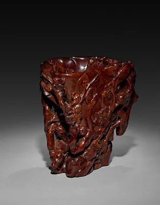 Cup with Prunus Blossoms