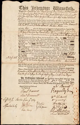 Ann Cromartie indentured to apprentice with Ruth Decosta of Boston, 7 June 1769