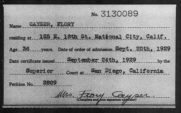 Cayser, Flory - 1929