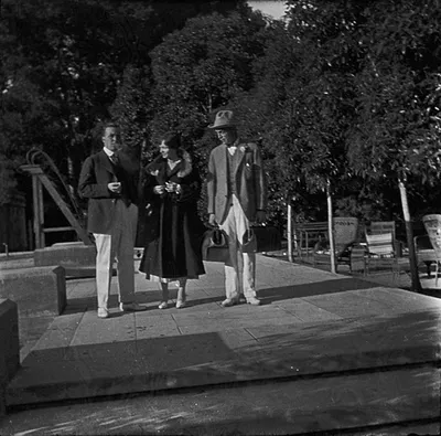 Photograph of Group Beside a Pool