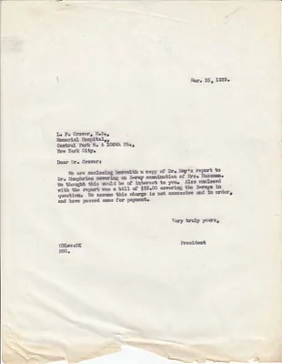Letters Sent to L.F. Craver [Lloyd F. Craver], March 23, 1939