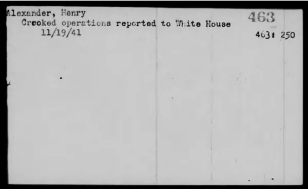 Alexander, Henry - Appts. and Resignations: Haas, Saul