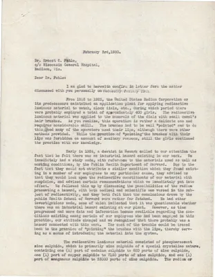 Letters Sent to Ernest C. Pohle [Ernst C. Pohle], February 3, 1930