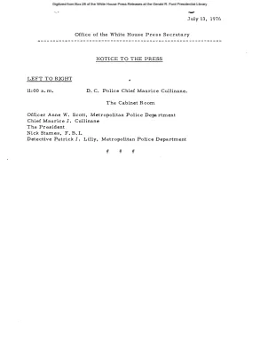 Participants in meeting with D. C. Police Chief Maurice Cullinane [Meeting Attendee List]