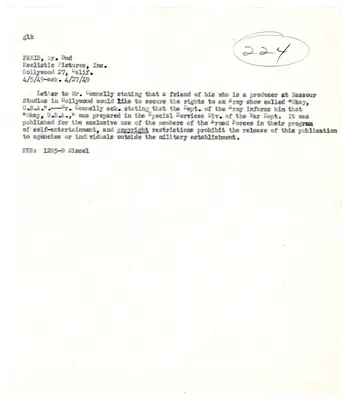 Cross Reference Memorandum