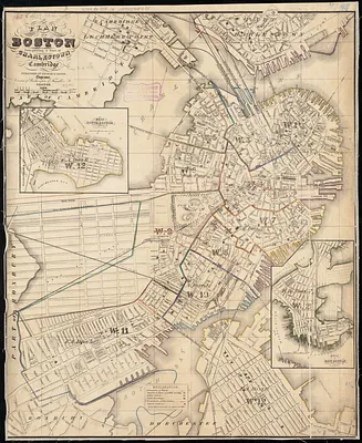 Plan of Boston comprising a part of Charlestown and Cambridge