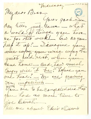 Letter from Madge Gates Wallace to Bess W. Truman