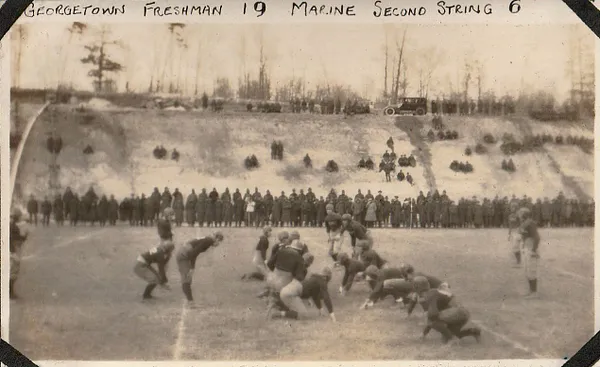 "Georgetown freshman 10 Marine second string 6" Lejeune Stadium, Marine base Quantico, VA