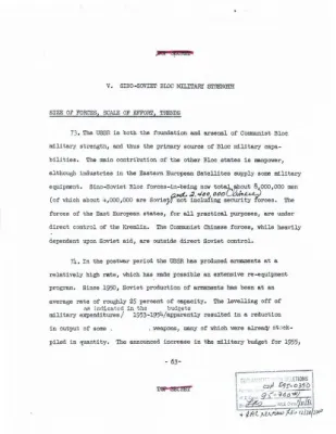 National Intelligence Estimate 11-3-55, Soviet Capabilities and Probable Soviet Courses of Action Through 1960, Part 3 of 5