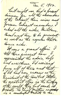 Longhand Note of President Harry S. Truman