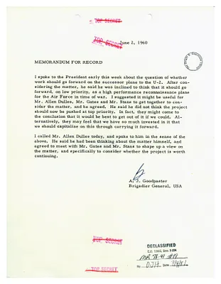 Memorandum for the Record Authored by Andrew J. Goodpaster