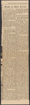 Herbert Brutus Ehrmann Papers, 1906-1970. Sacco-Vanzetti. Reviews, 1933. Box 3, Folder 3, Harvard Law School Library, Historical & Special Collections