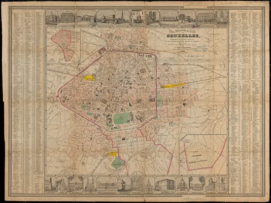 Plan illustré de la Ville de Bruxelles, comprenant les quartiers nouveaux & tous les agrandissements décrétés & projetés