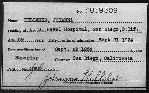 Kelleher, Johanna - 1934