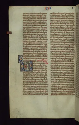 Historiated Initial ""U"" with God Speaking to Isaiah