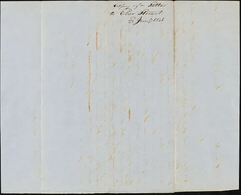 Copy of a letter to George Coffin to Ebenz Stewart, 22 January 1848
