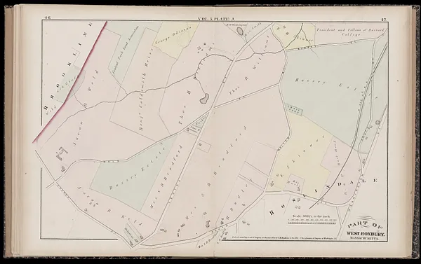 Atlas of the county of Suffolk, Massachusetts : vol. 5th, West Roxbury, now ward 17, Boston : from actual survey & official records
