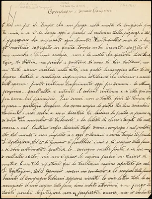 Nicola Sacco autographed letter signed to Aldino [Felicani] and "compagni e amici carissimi", [Dedham, February 1923]